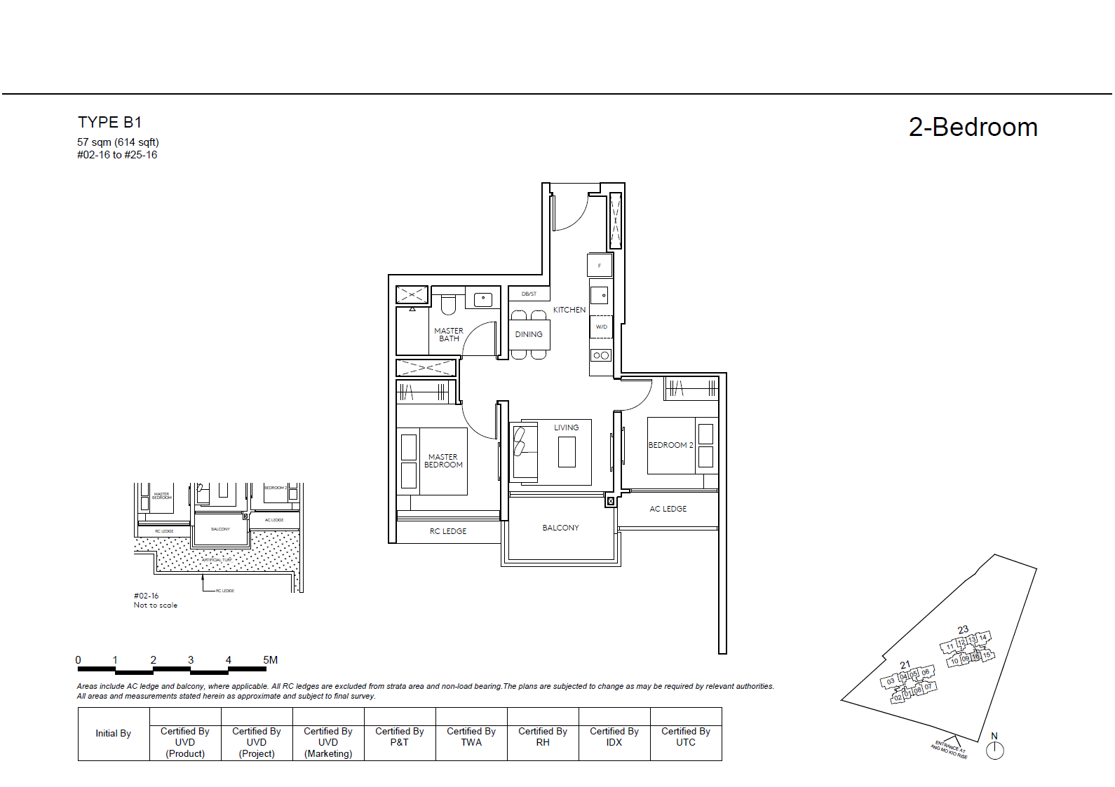 AMO Residence 1 Bedroom Floor Plan 1
