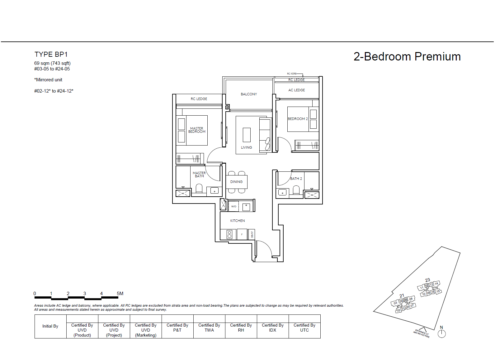 AMO Residence 1 Bedroom Floor Plan 2