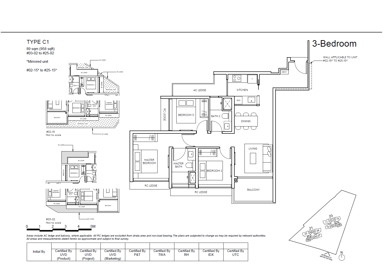 AMO Residence 1 Bedroom Floor Plan 3