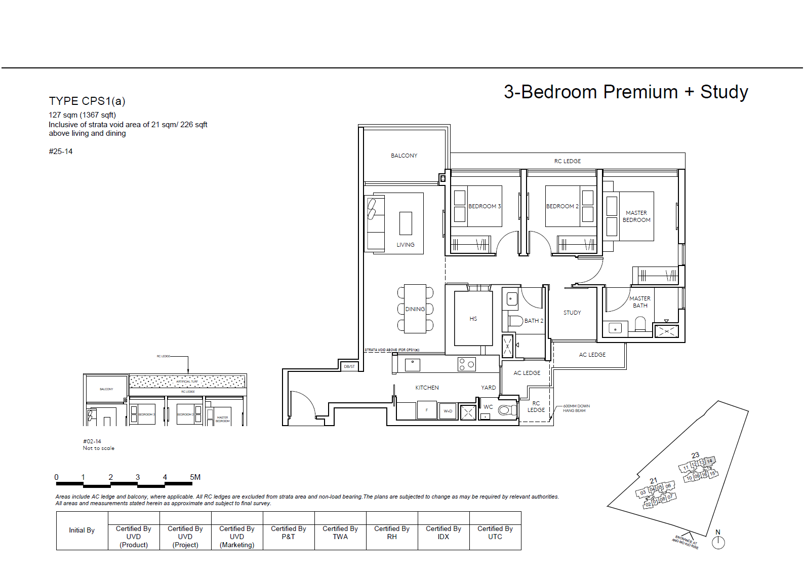 AMO Residence 1 Bedroom Floor Plan 4